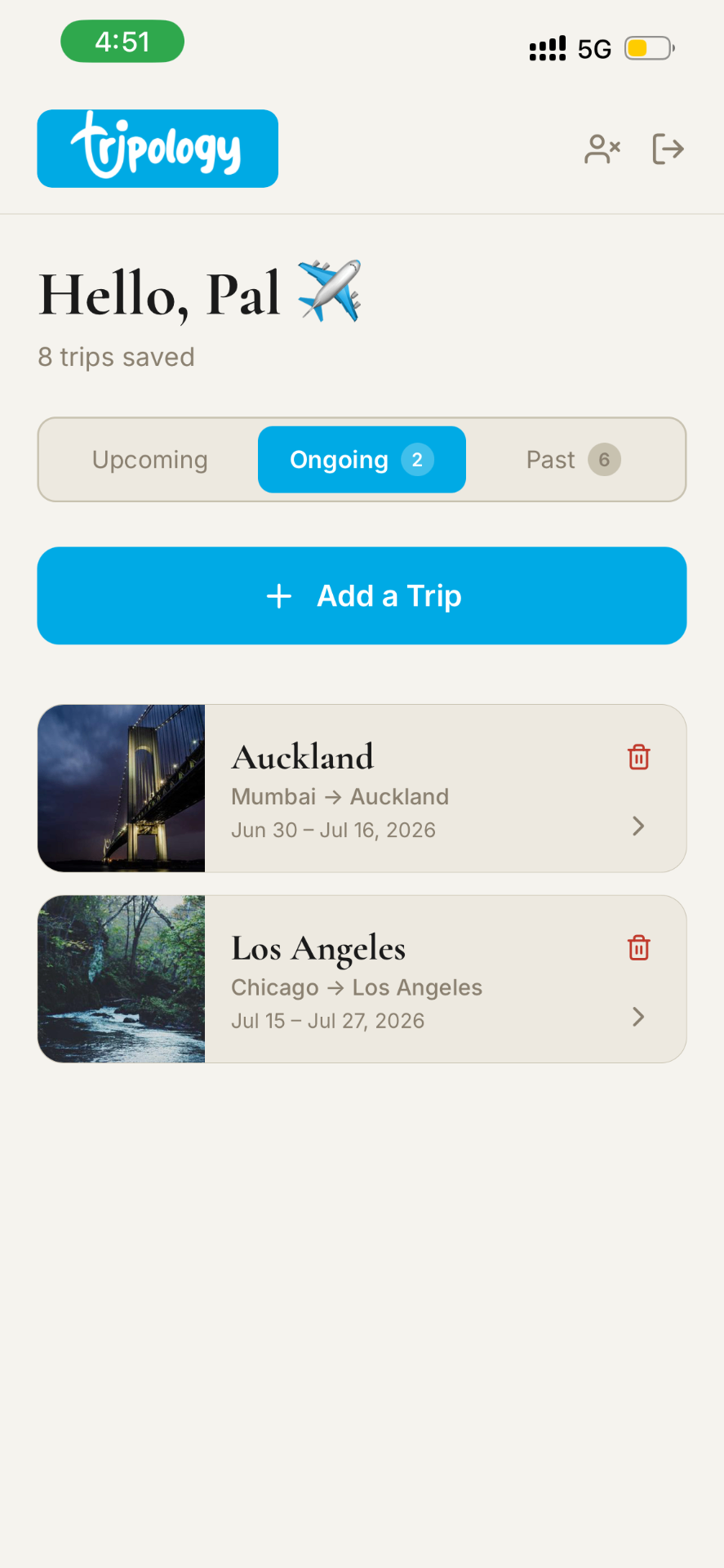 Tripology trips list